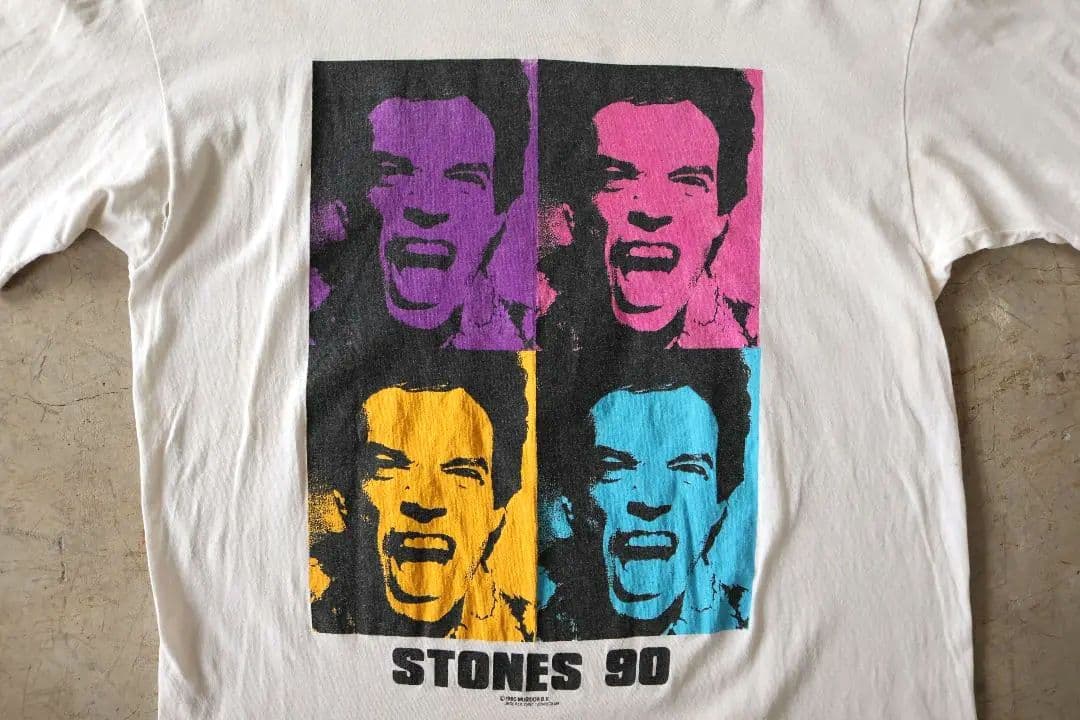 90'S ヴィンテージ ローリングストーンズ ツアーTシャツ 白 XLヨーロッパ