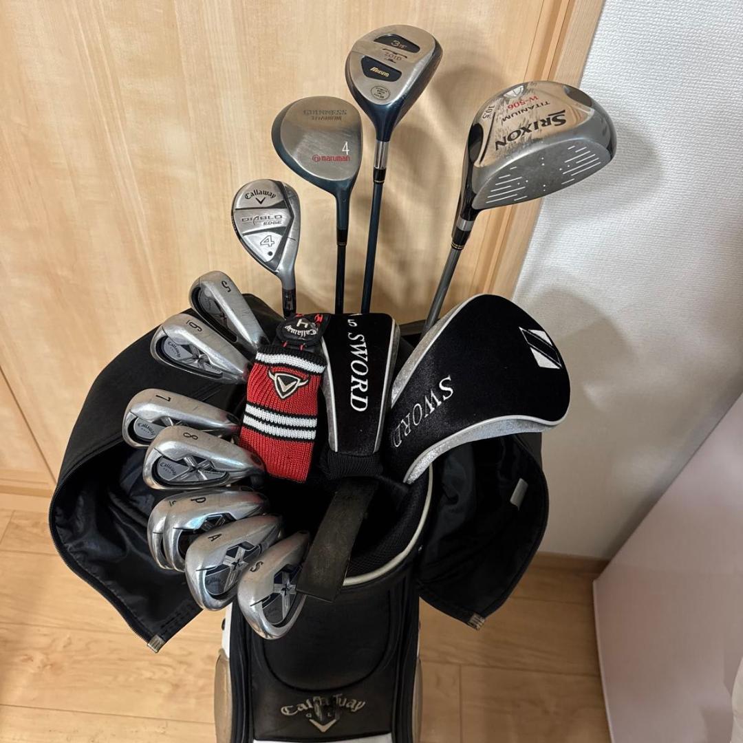 人気Callaway X-18メンズゴルフクラブ13本セットキャディバッグ付き