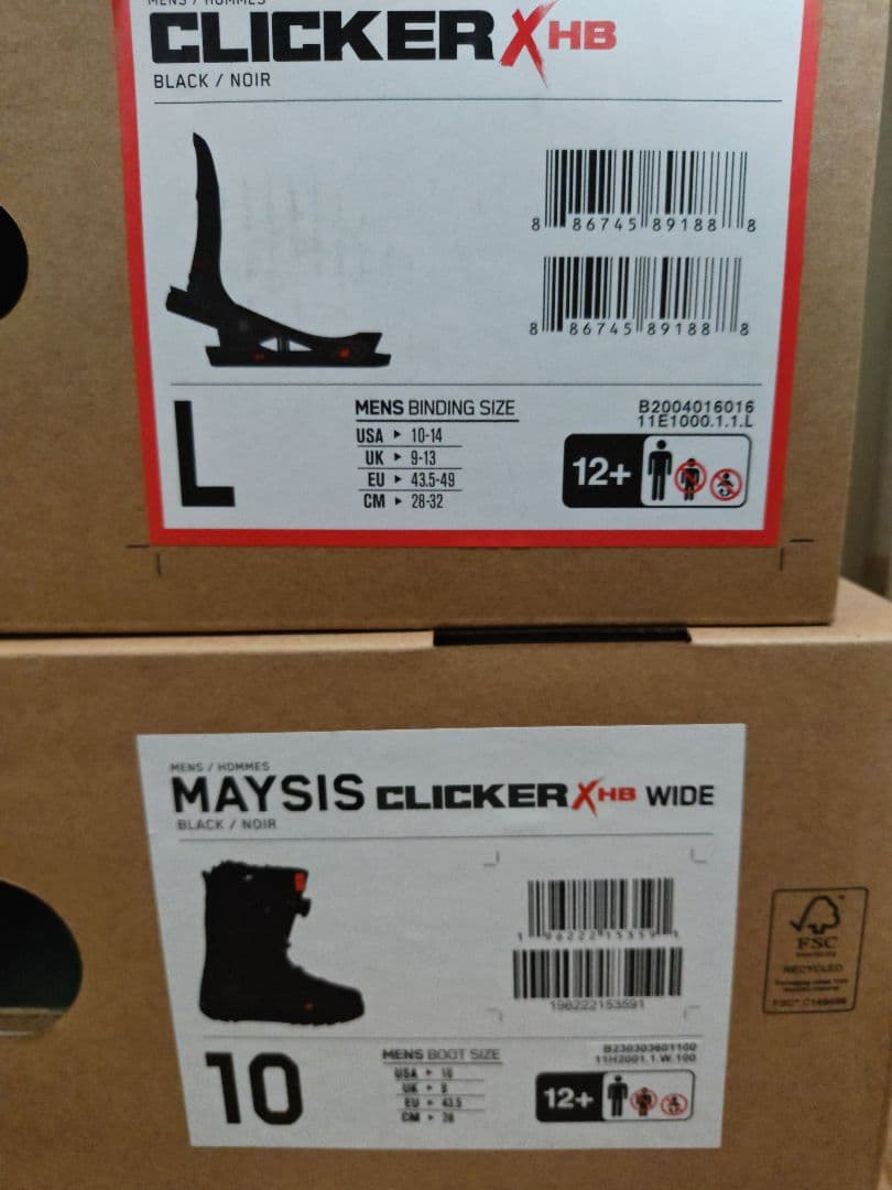 未使用品　K2 CLICKER ブーツ 28cm + ビンディング2点セット