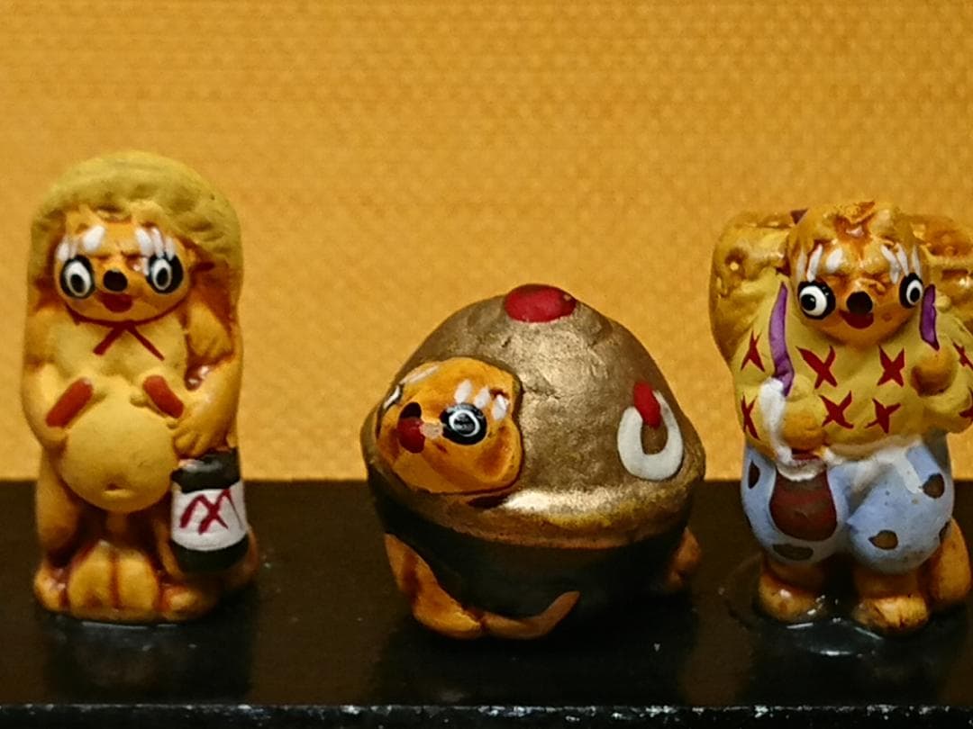 【美品】七福神　たぬき　狸 　陶器　置物　インテリア　工芸品　美術品　A3377