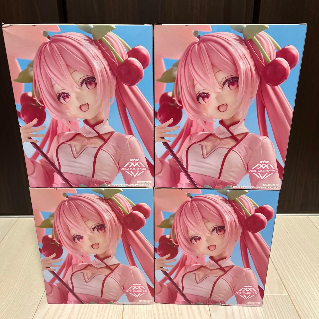 初音ミク　桜ミク　AMP+フィギュア　桜ドレスver 4体セット
