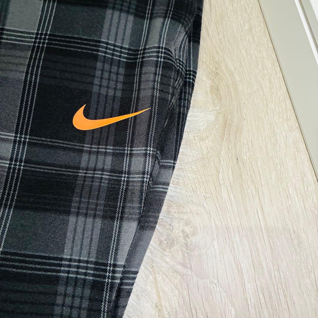 未使用級　NIKE GOLF ナイキゴルフ　チェック　オレンジ　大きいサイズ