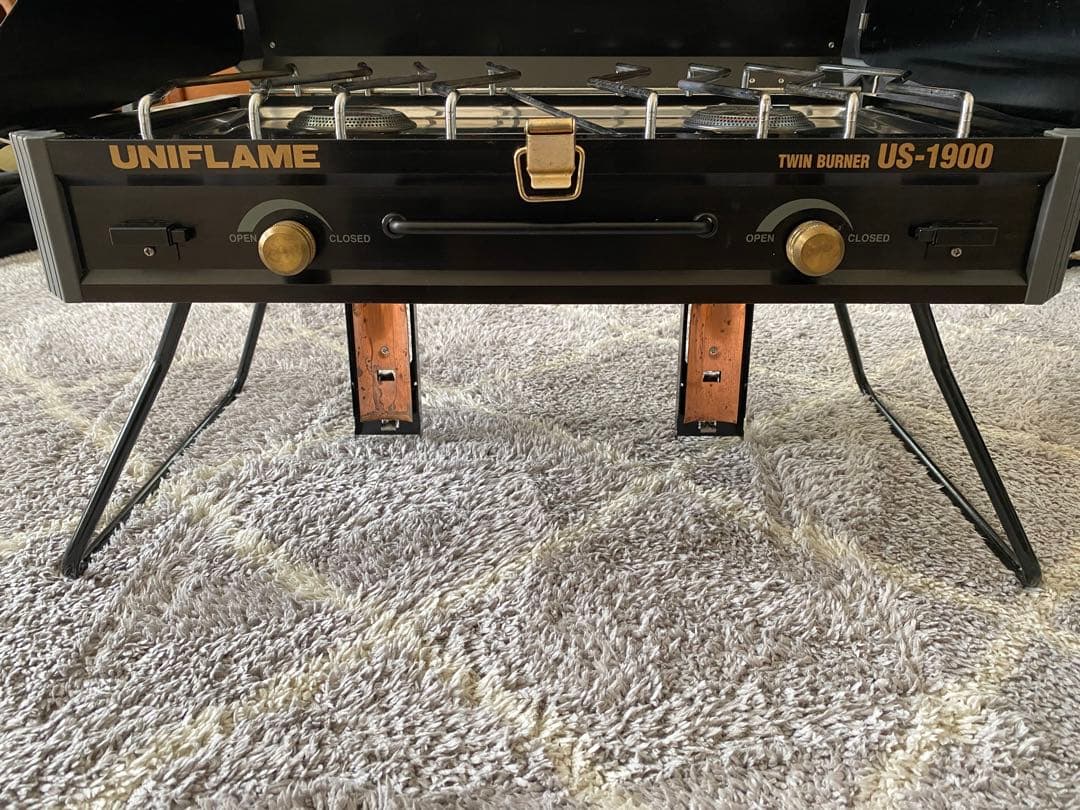 【廃盤】ユニフレームUNIFLAMEツインバーナー US-1900 ブラック
