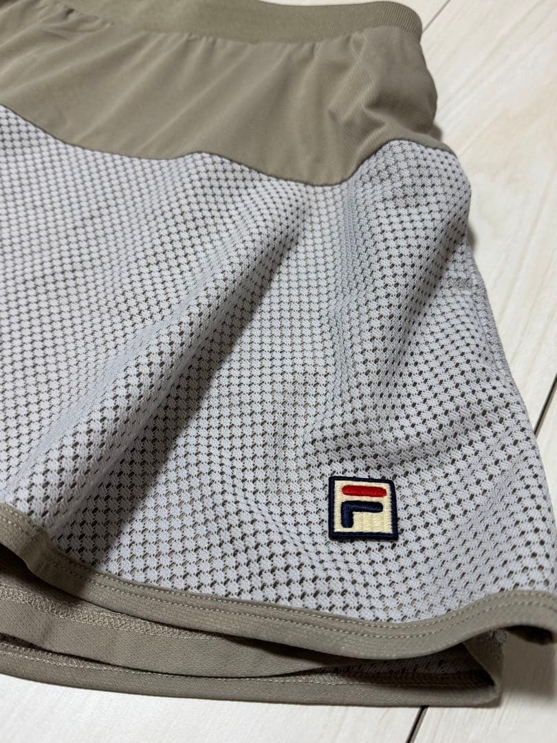 FILA メッシュスカート ベージュFILA 2025SSモデル テニスウェア