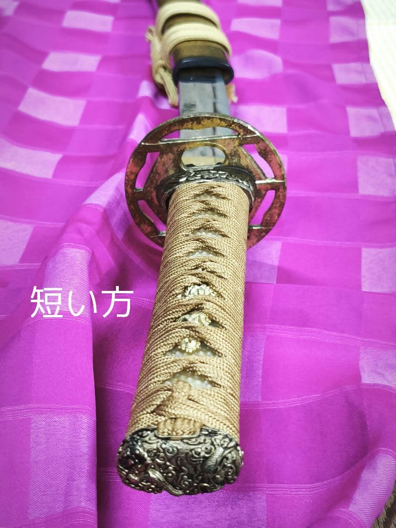 美品 模造刀 太刀 脇差 2本セット 金色装飾