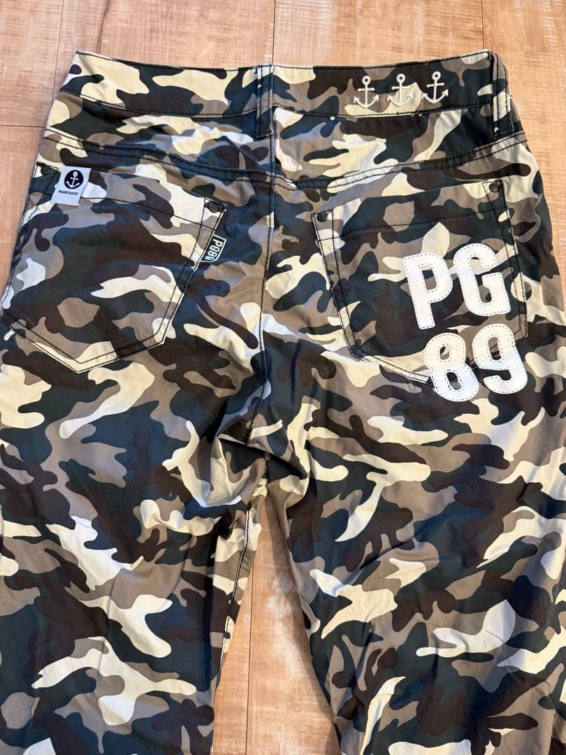 【未使用級】パーリーゲイツ ジョガーパンツ カーキ×ブラウン カモフラ 迷彩