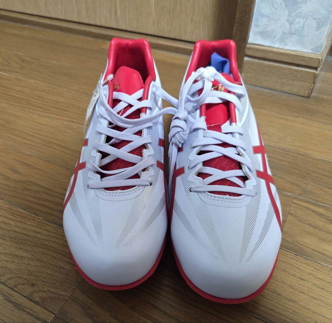 ASICS スパイク 27.0cm ホワイト/レッド