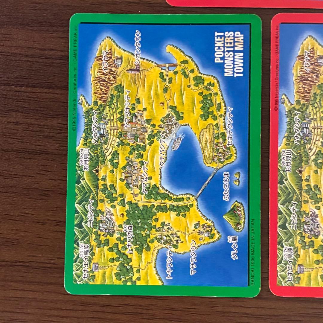 ポケモンカードダス　リザードン　フシギバナ　カメックス　タウンマップ　1996