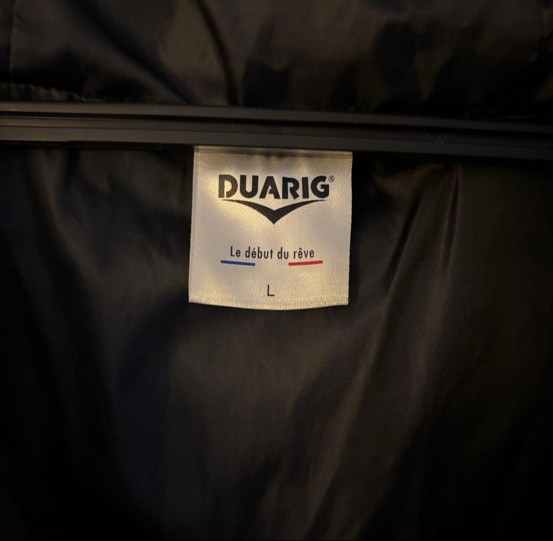 【美品】DUARIG 黒 ダウン★ベンチコート Lサイズ／レディース