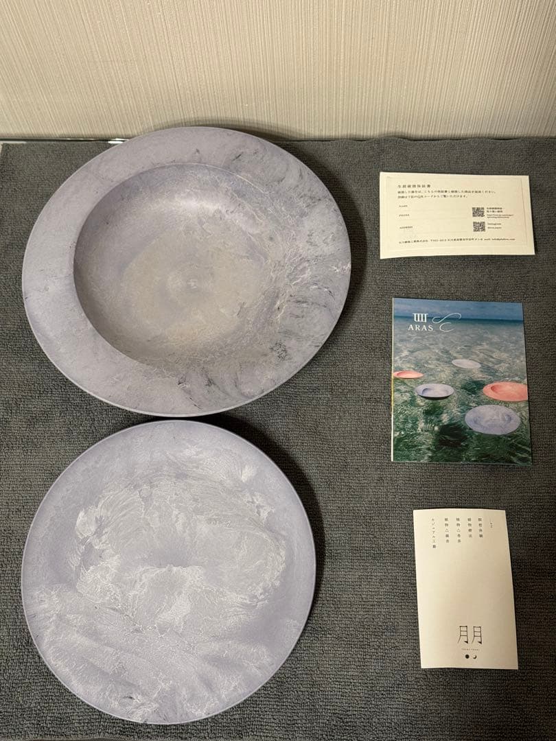 ARAS エイラス 海水 小皿スロープ青&深皿スクープ中青 セット 食器