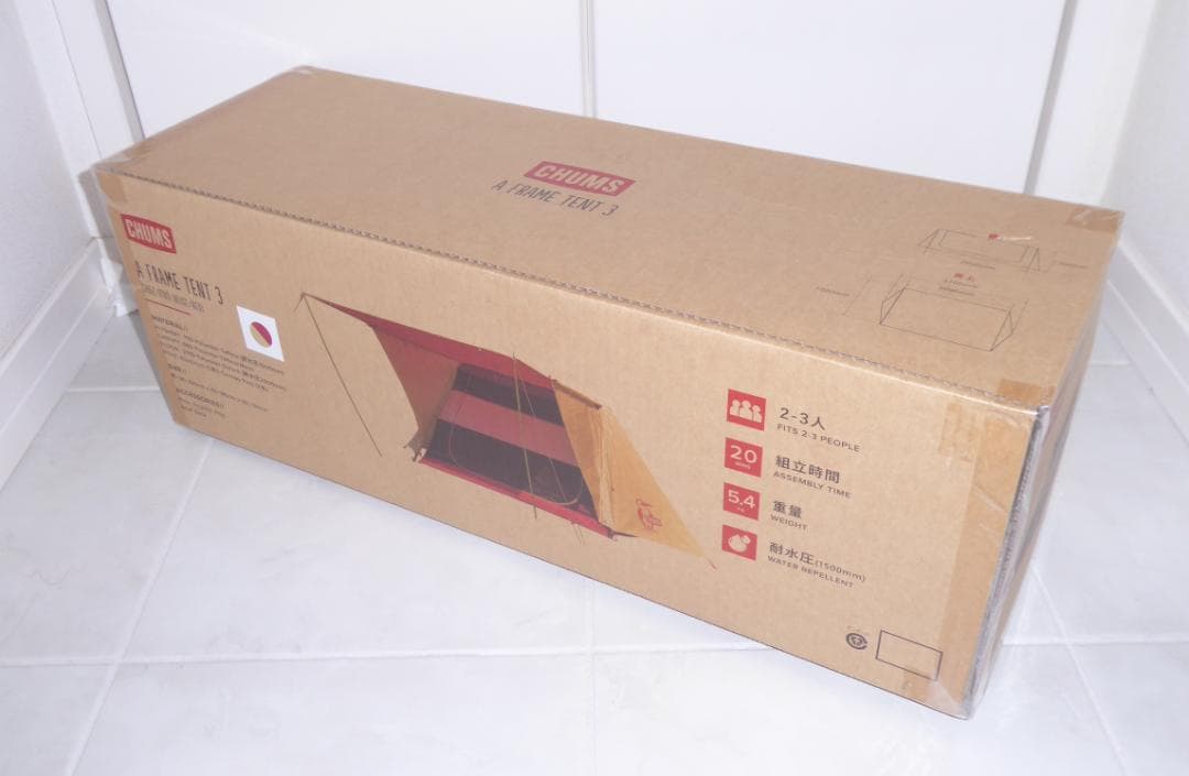 ■ 新品未開封品！CHUMS エーフレームテント3 ベージュ/レッド ■