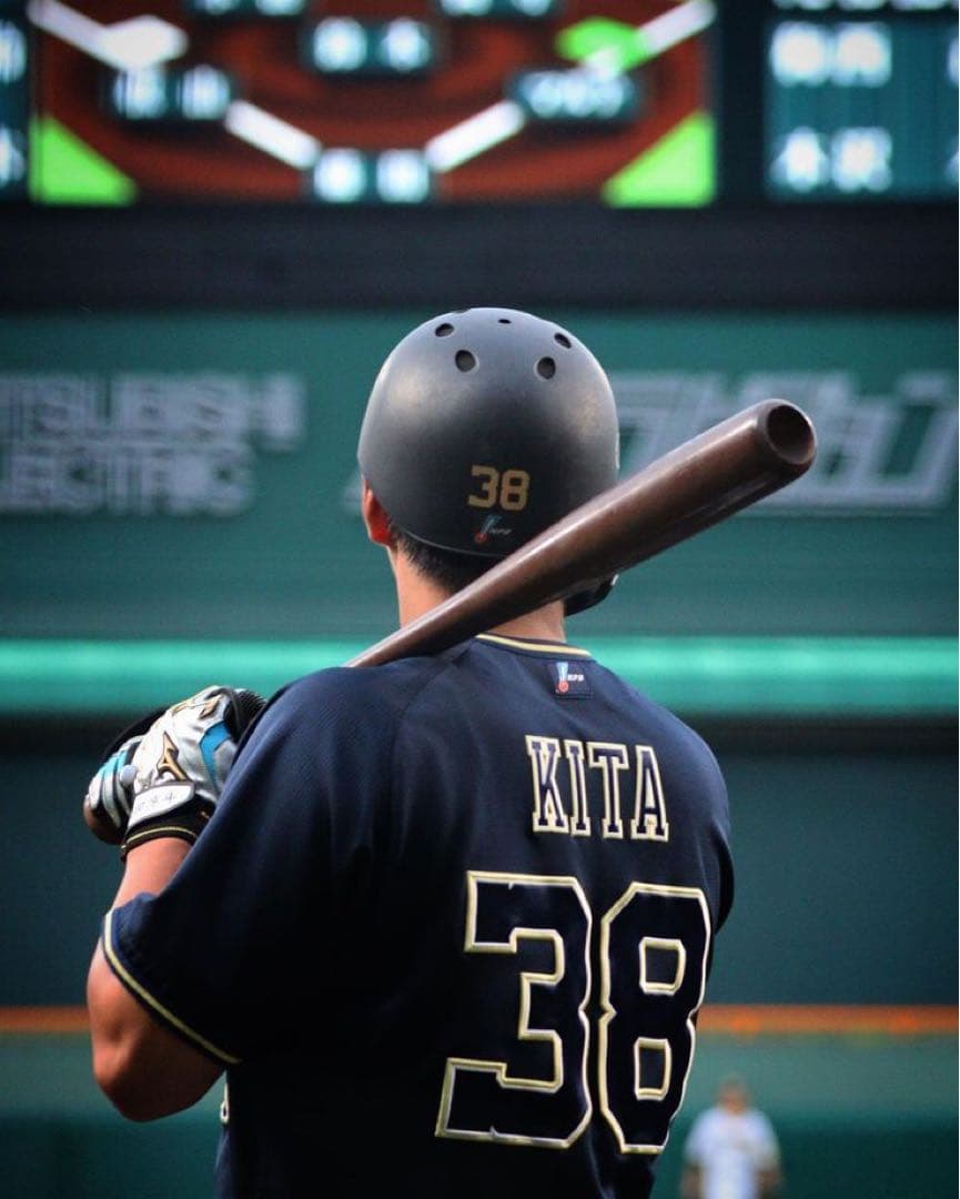 オリックスバファローズ　来田涼斗 #38　バット NPBマーク 支給品　実使用