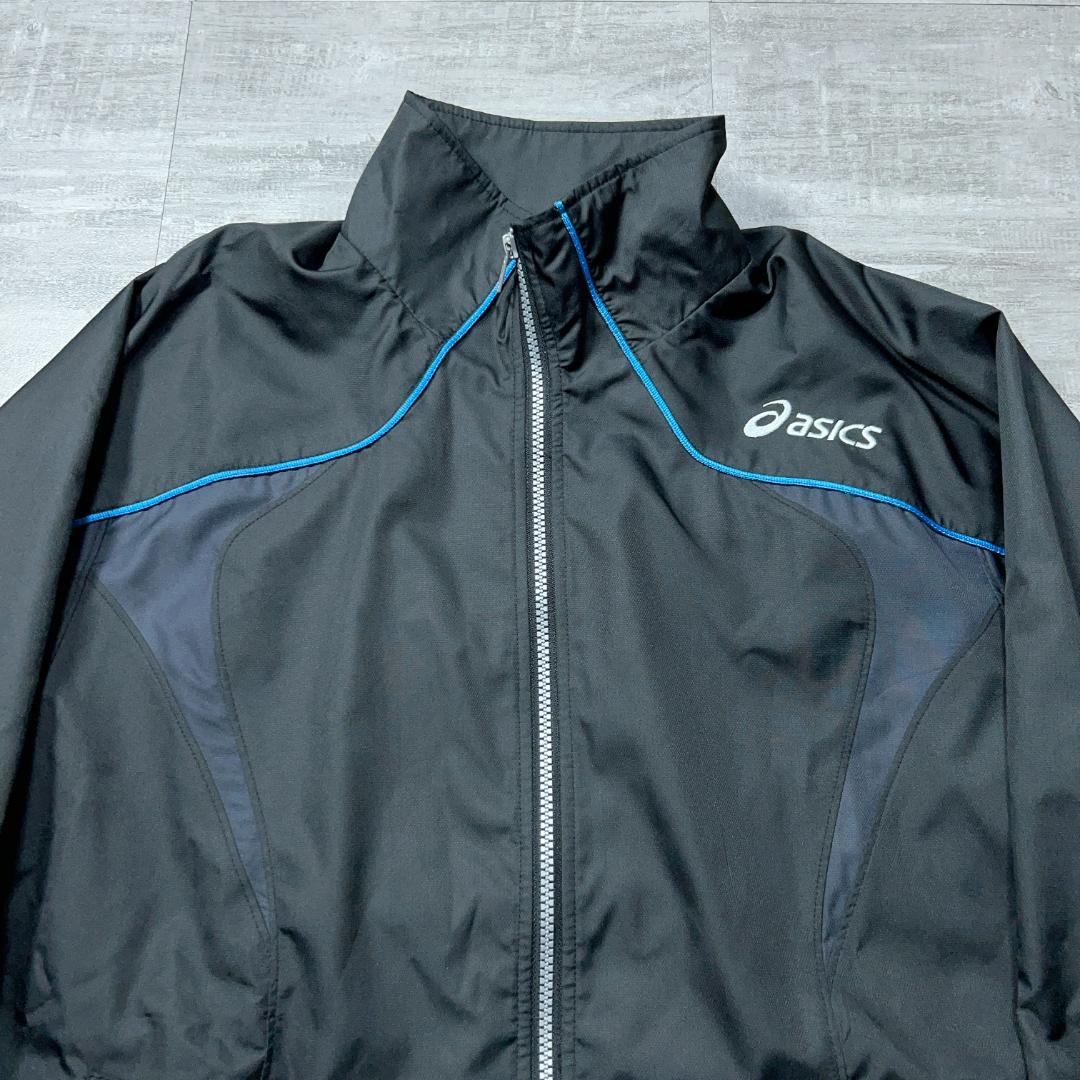 asics アシックス ウィンドブレーカー 上下 セットアップ L 黒 裏地