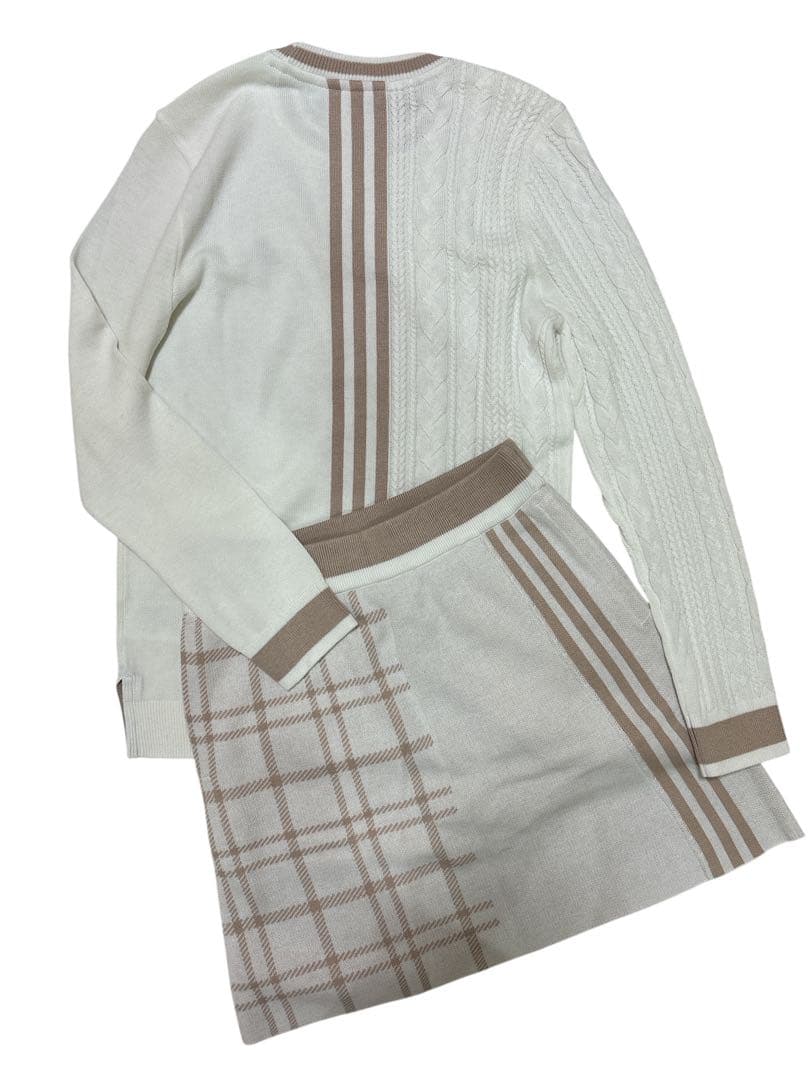 新品adidasゴルフニットセットアップ セーター＆スカート秋冬M