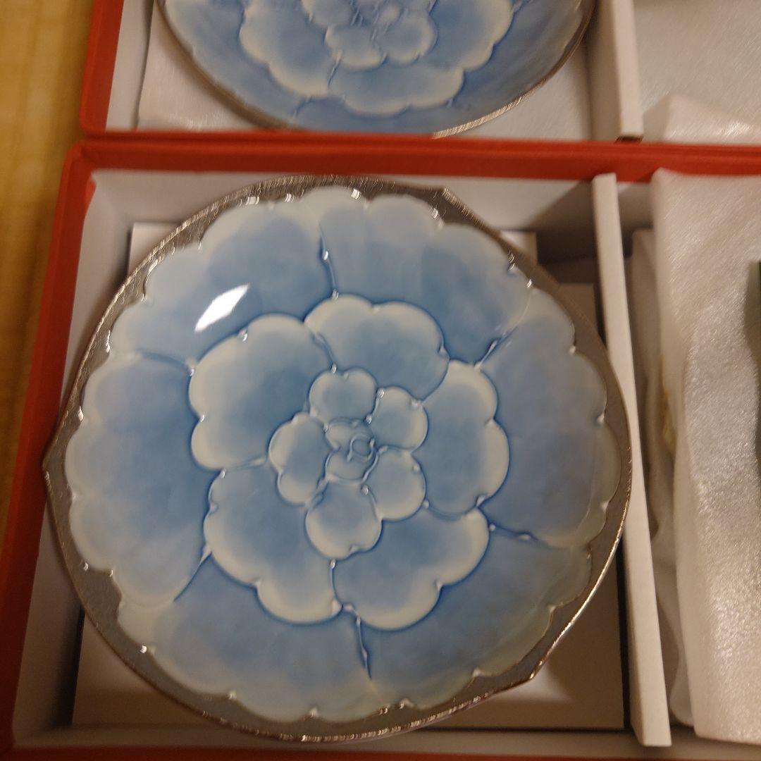 有田焼　プラチナ牡丹陶磁器 10枚セット