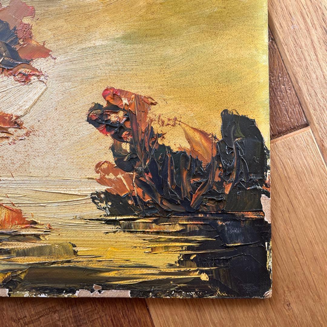1970年 林一生 肉筆 風景画 油彩画ヴィンテージ アンティーク