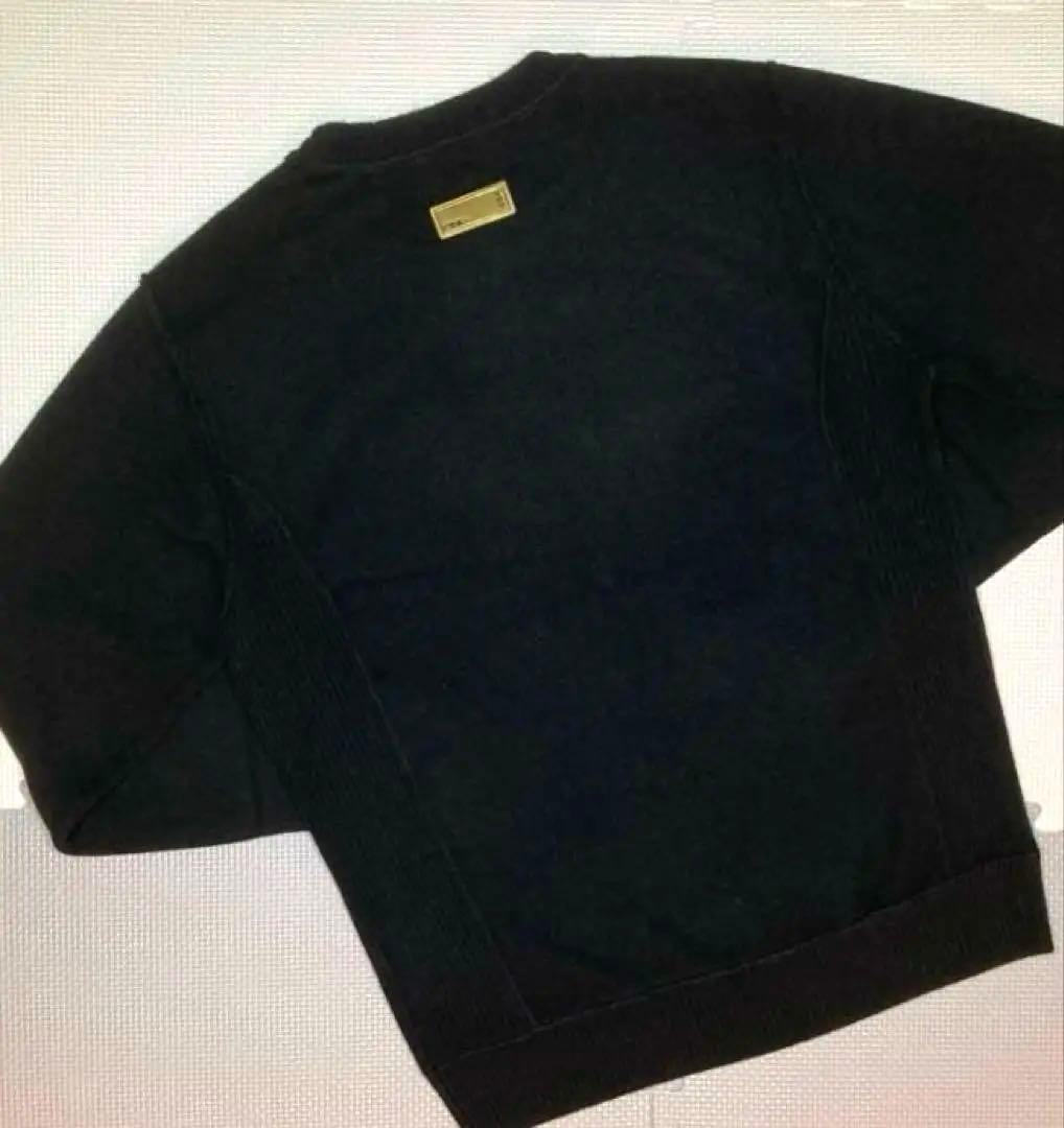 PING カシミヤ100% サイドリブクルーネックプルオーバー（BLK／L）