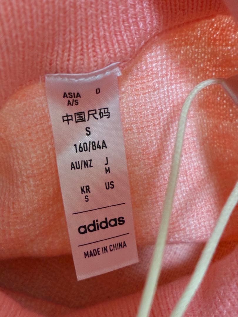 新品　M アディダス プライムニット千鳥格子 × スカート セットアップ　ピンク