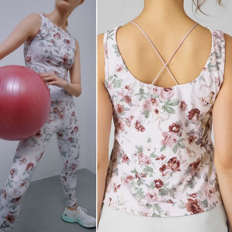 M チャコット ブーケブラトップ レギンス ヨガ バレエ ダンス Chacott