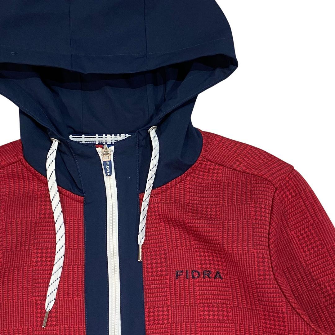 FIDRA フィドラ フード付き フルジップ ジャケット S レッド ゴルフ