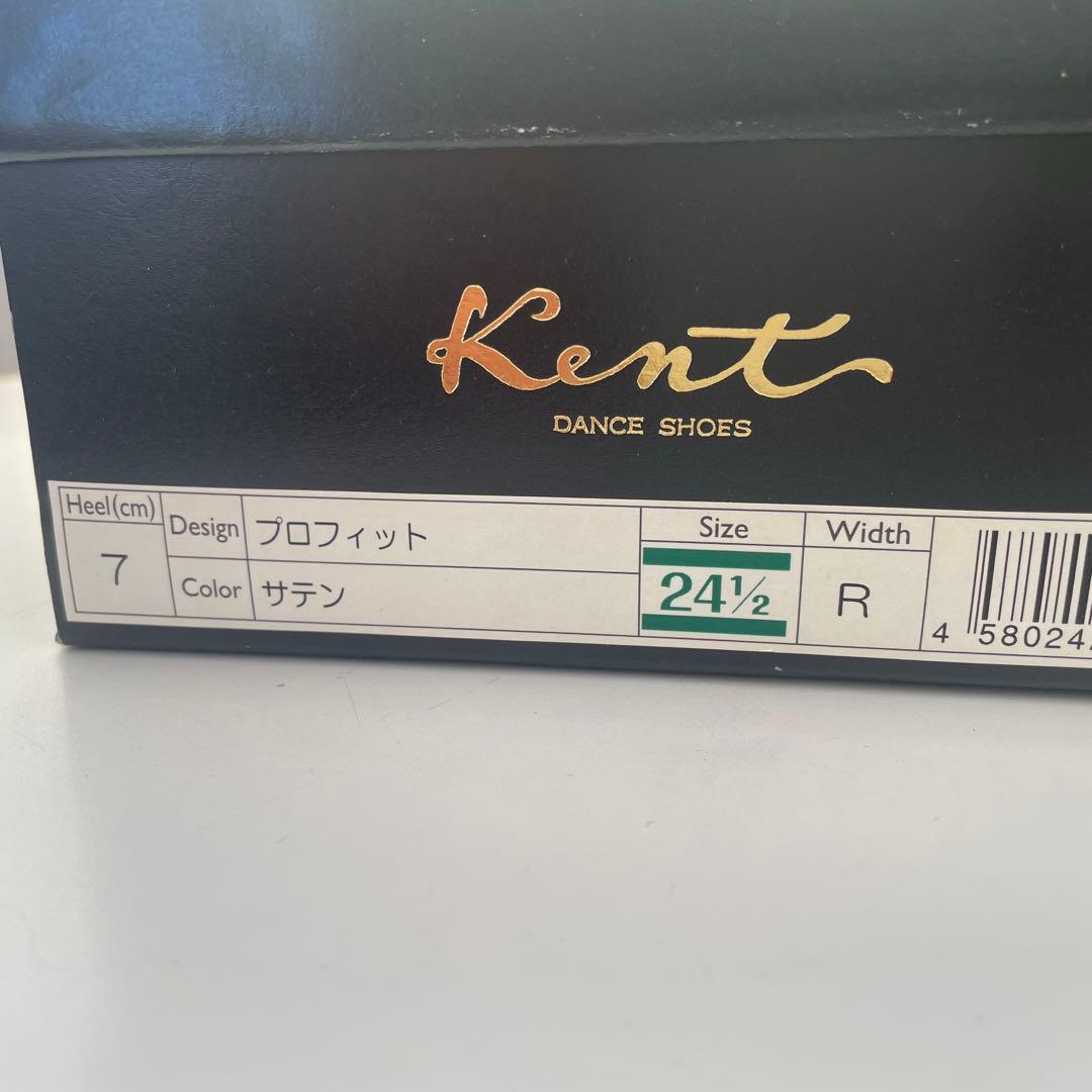 社交ダンスシューズ　ケント24.5cmレギュラー巾ヒールキャップ付き