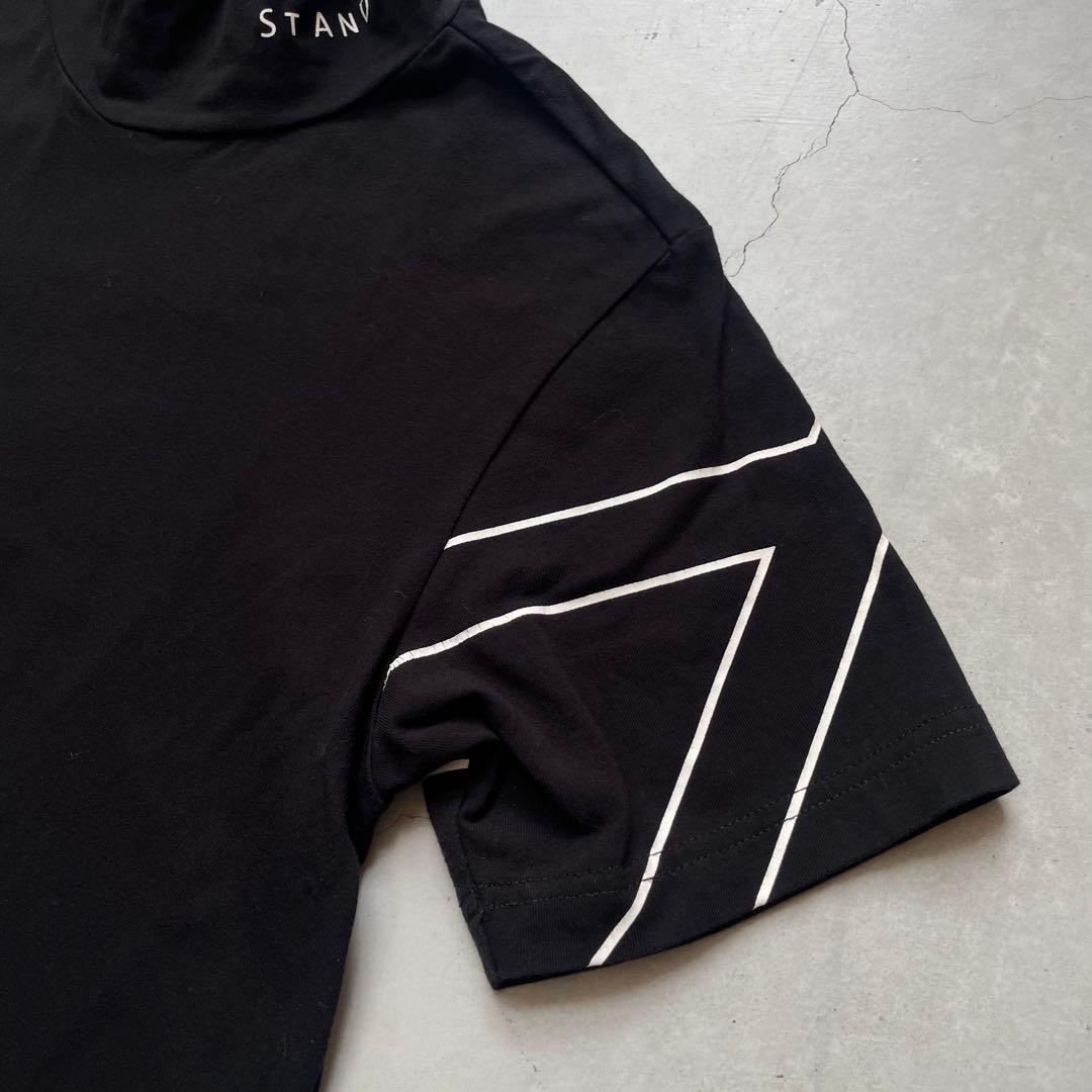 St ANDREWS セントアンドリュース モックネック半袖Tシャツ ロゴ L