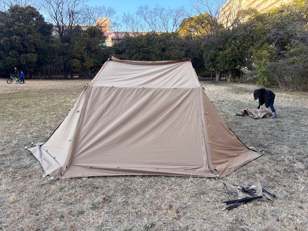 【美品】goglamping パップテント2.0 芝サイト使用5回