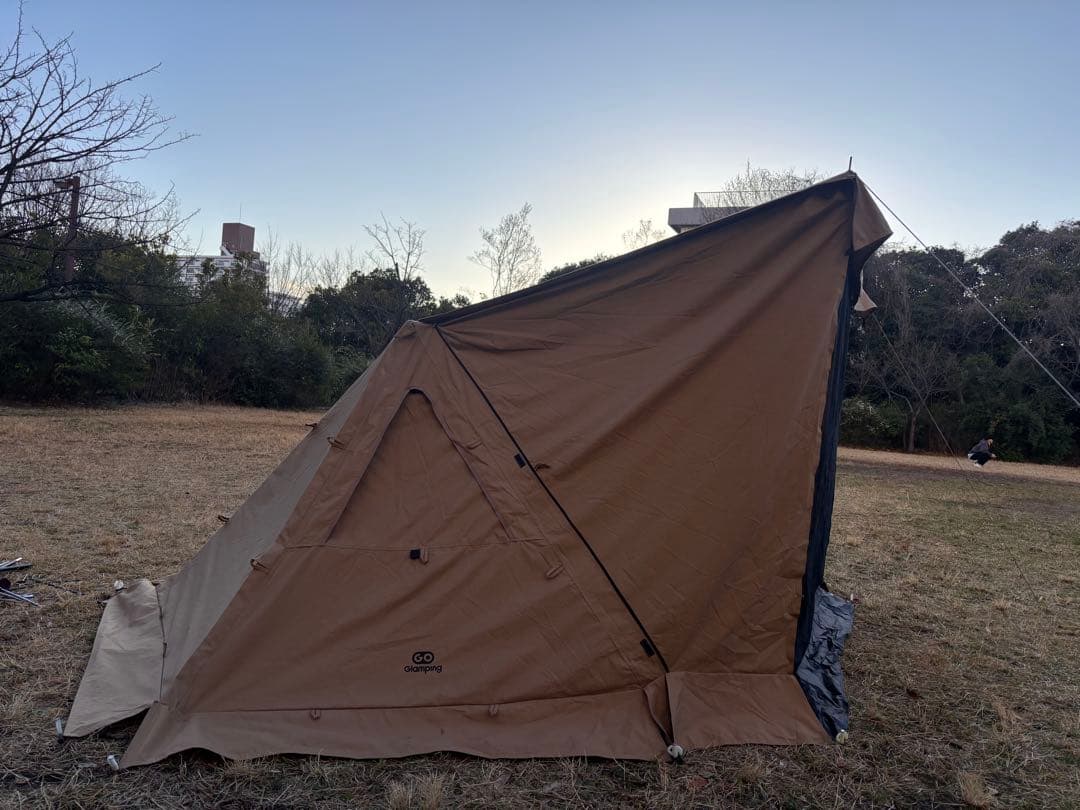 【美品】goglamping パップテント2.0 芝サイト使用5回
