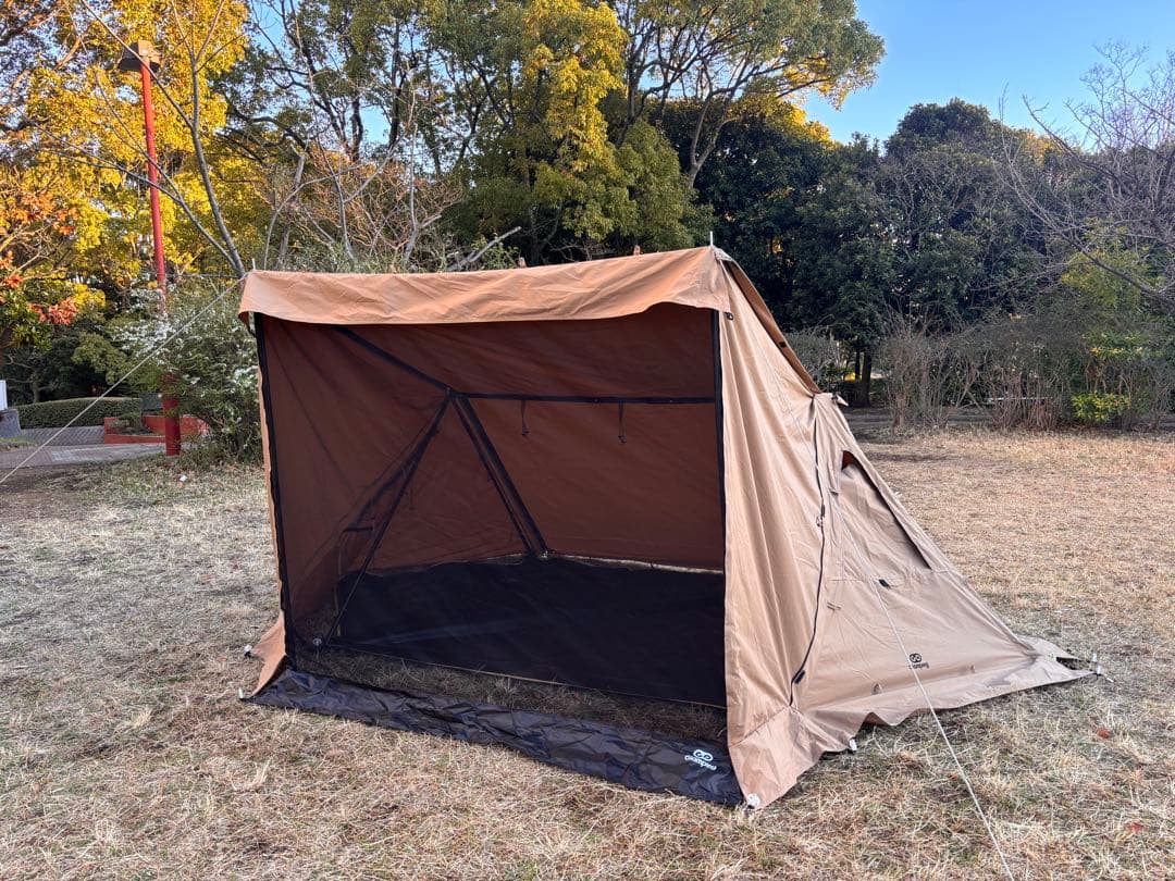 【美品】goglamping パップテント2.0 芝サイト使用5回