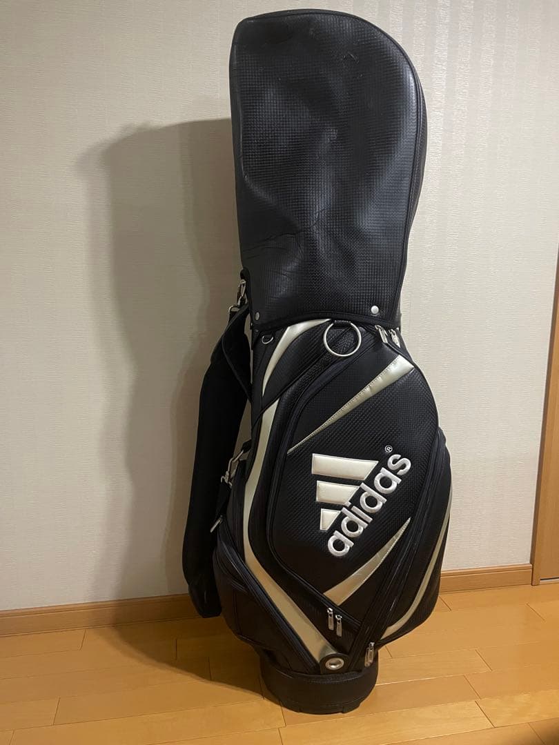 adidas キャディバッグ 黒/金