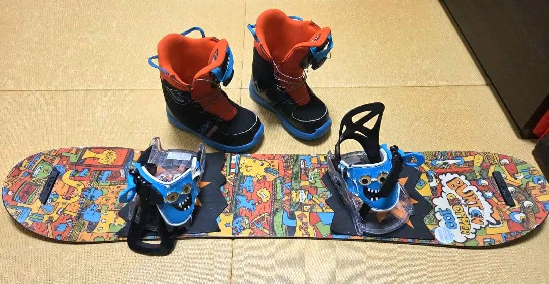 BURTON キッズスノーボード3点セット