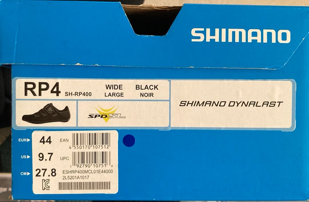 SHIMANO RP4 自転車シューズ BOA ダイヤル ブラック　44