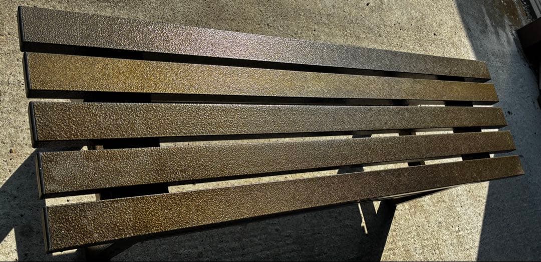 ベンチ アルミ　軽量　スラットデザイン 約120cm