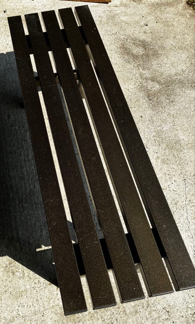 ベンチ アルミ　軽量　スラットデザイン 約120cm