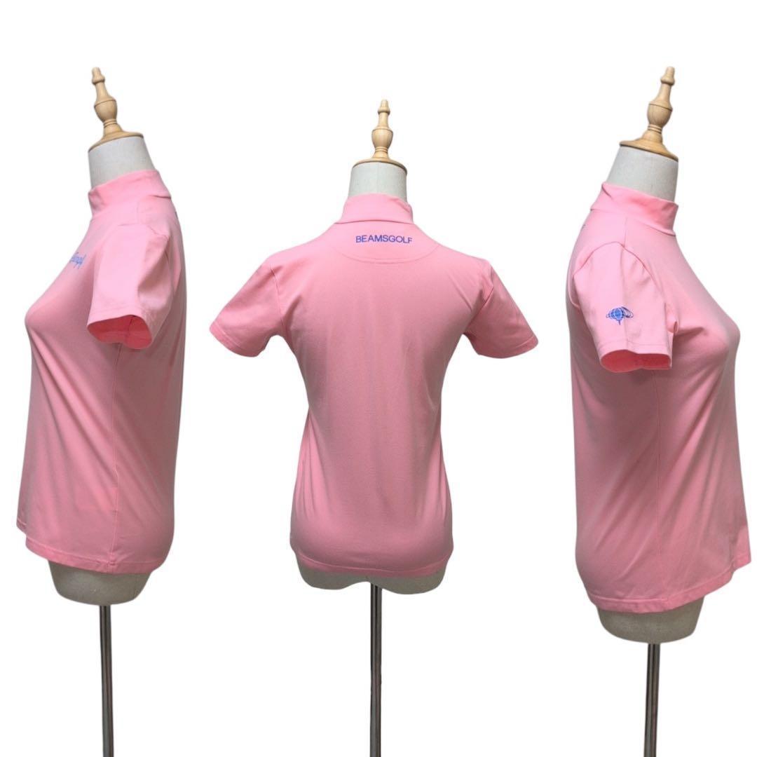 BEAMS GOLF ビームスゴルフ【S】半袖シャツ モックネック ピンク 美品