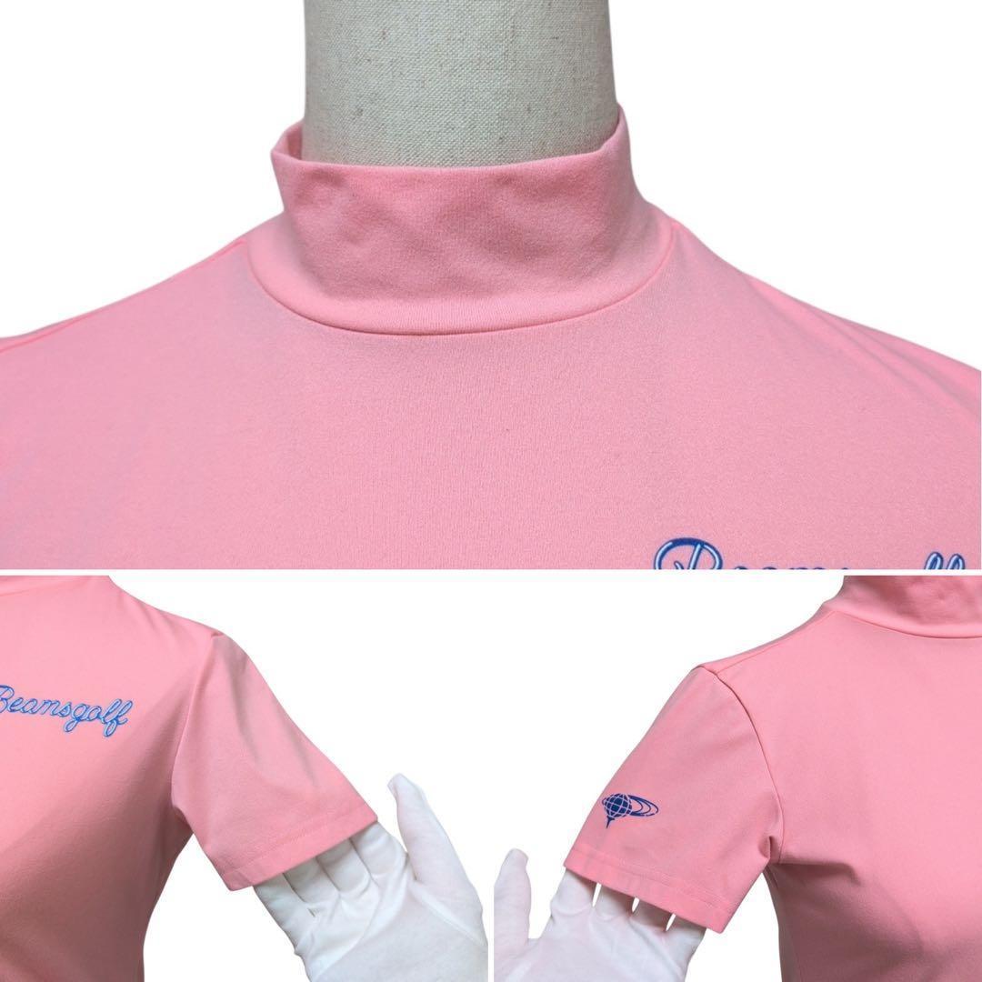 BEAMS GOLF ビームスゴルフ【S】半袖シャツ モックネック ピンク 美品