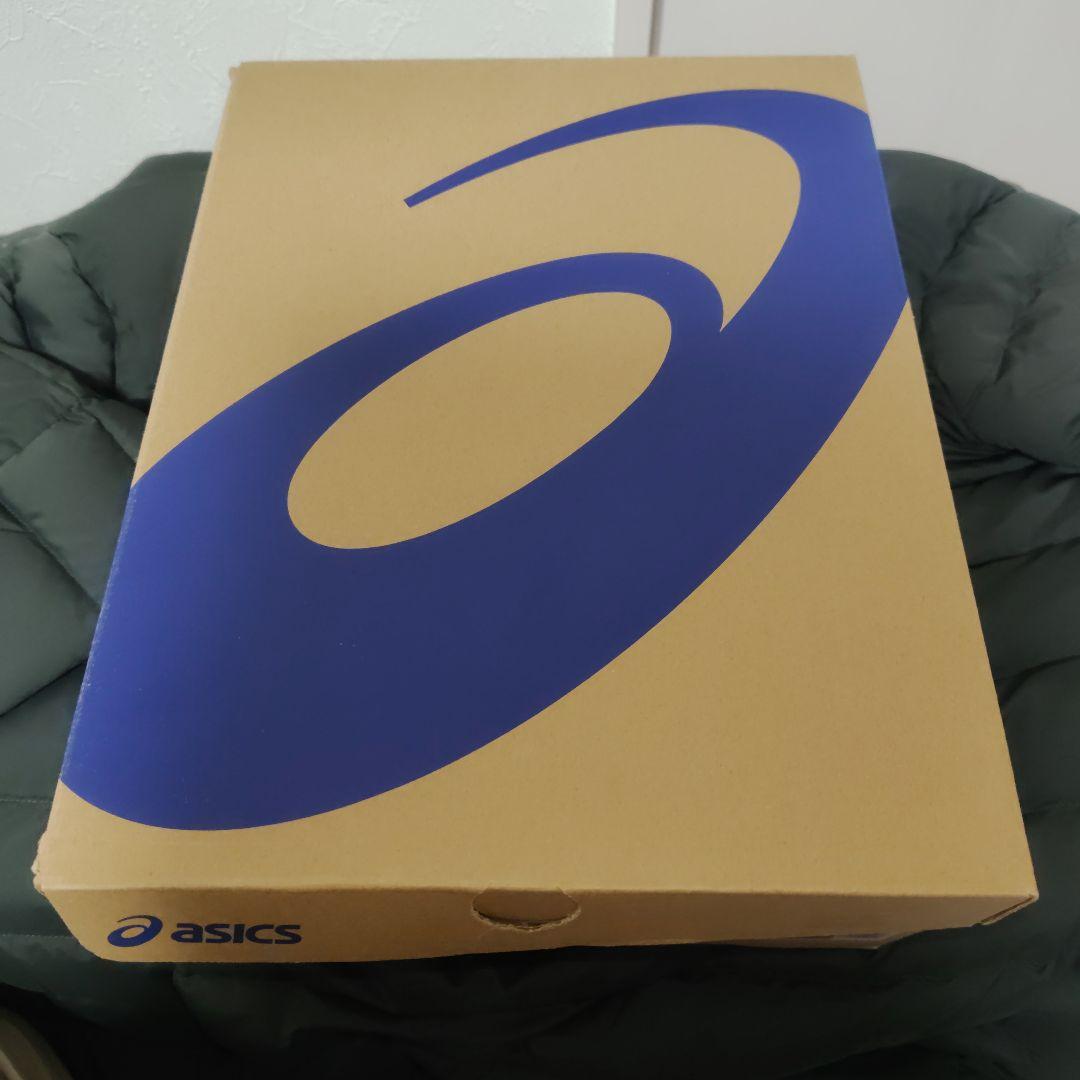 美品asics COURT FF3 OCテニスシューズネイビー/オレンジ25.5