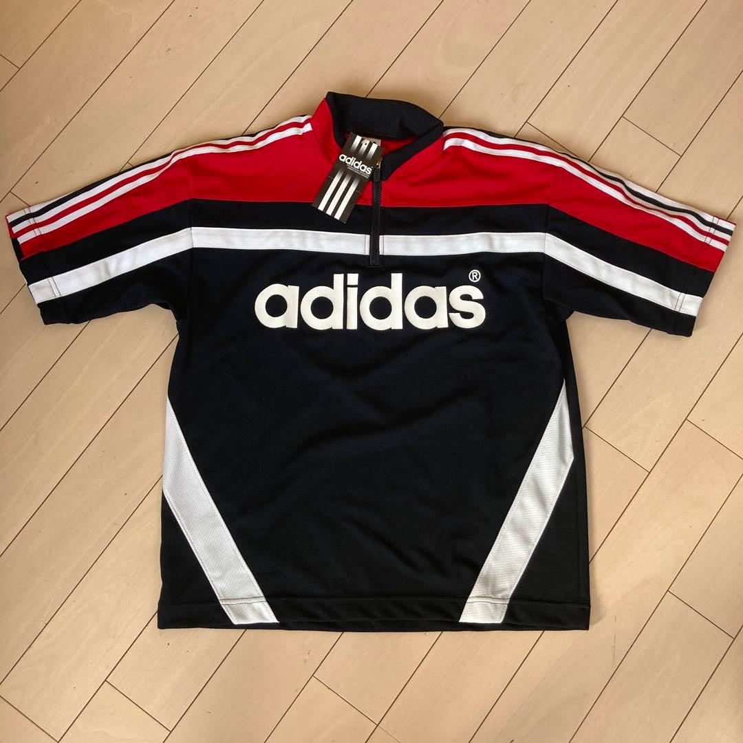 90s未使用品デサント製adidas メッシュセットアップ　MLサイズ