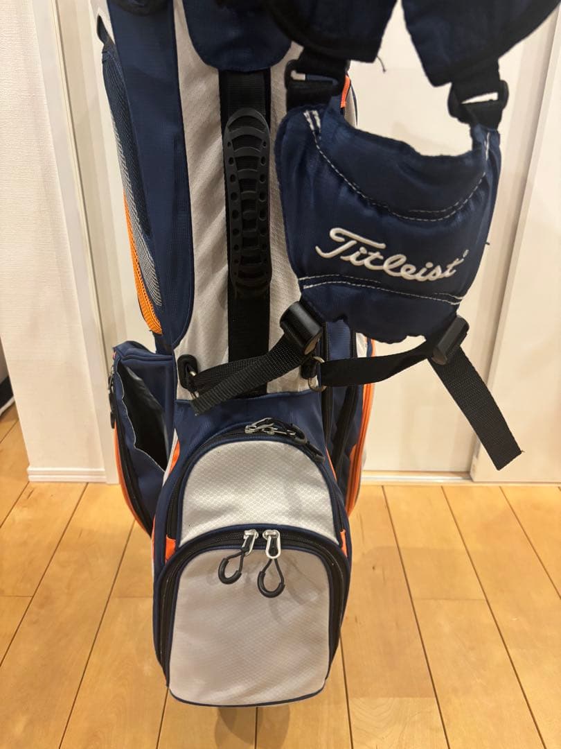 Titleist キャディバッグ スタンド色　14分割　ネイビー/オレンジ