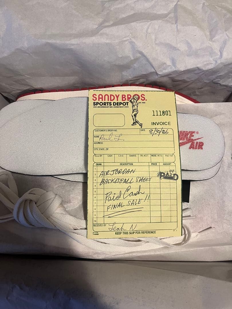 値下げ　AIR JORDAN 1 OG Lost & Found Chicago