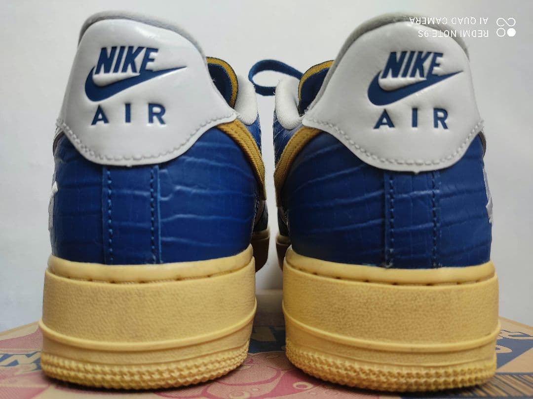 【美品】Nike Air Force 1 青 黄色 シューズ