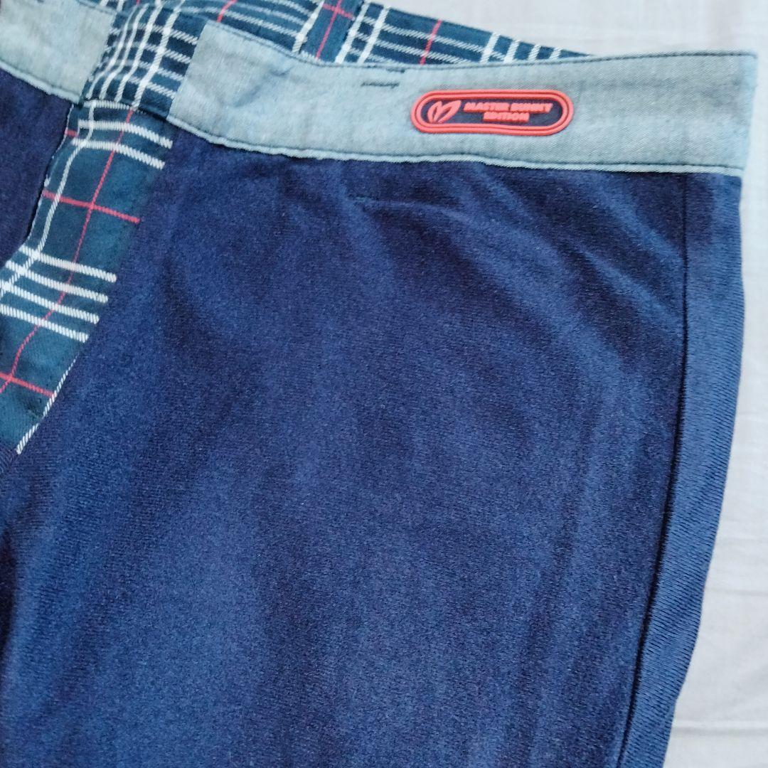 マスターバニーエディション　ゴルフ パンツ チェック柄　裏起毛