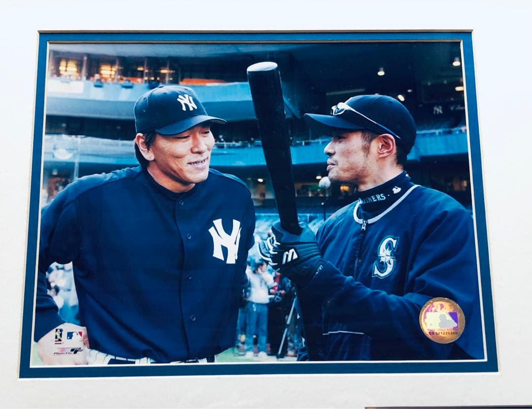 あ*し様 イチロー・松井 メジャー対戦記念　限定額（生写真＆ベースピース）