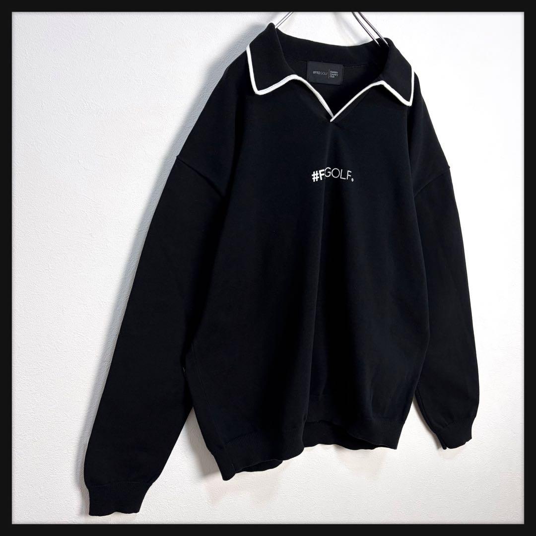 【極美品】FR2 GOLF ゴルフ サークルロゴ 襟付き 長袖ニット XL 即完