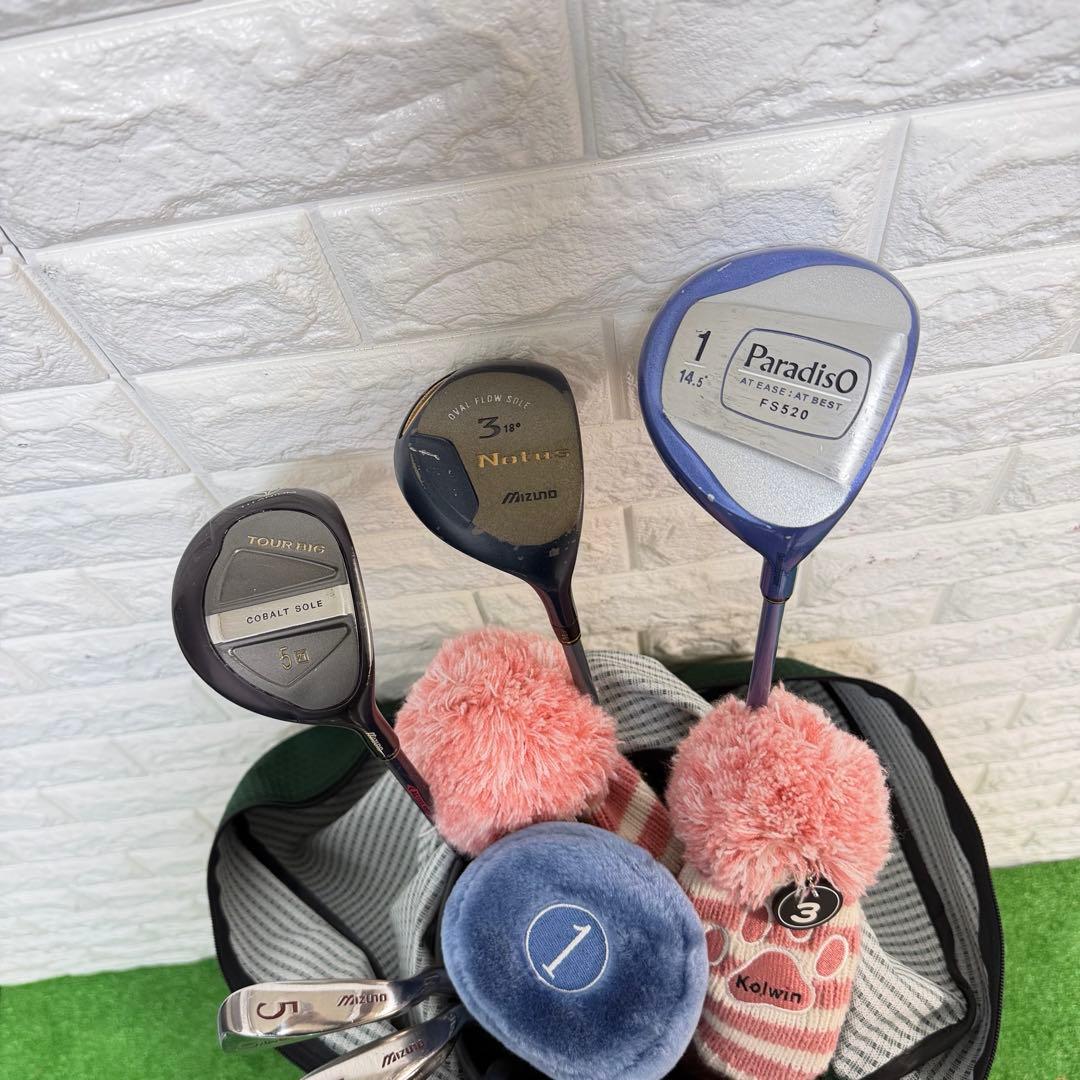ゴルフセット　レディース　Mizuno paradiso ラウンド仕様　すぐ使用