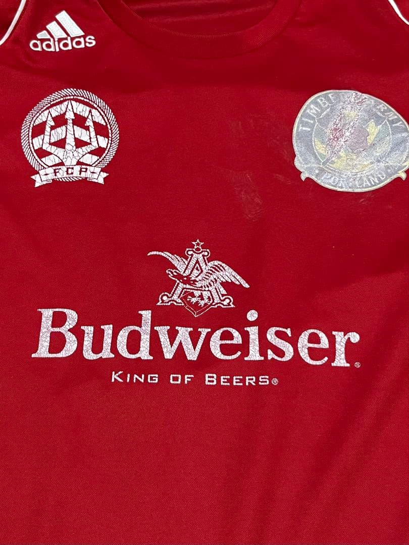 00s adidas FCP Budweiser サッカーシャツ レッド　M
