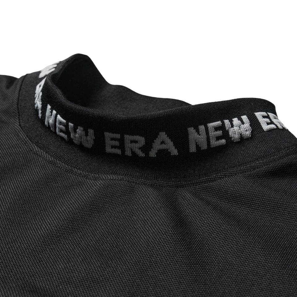 NEWERA GOLF 半袖 モックネック シャツ　鹿の子 ブラック　Ｍサイズ
