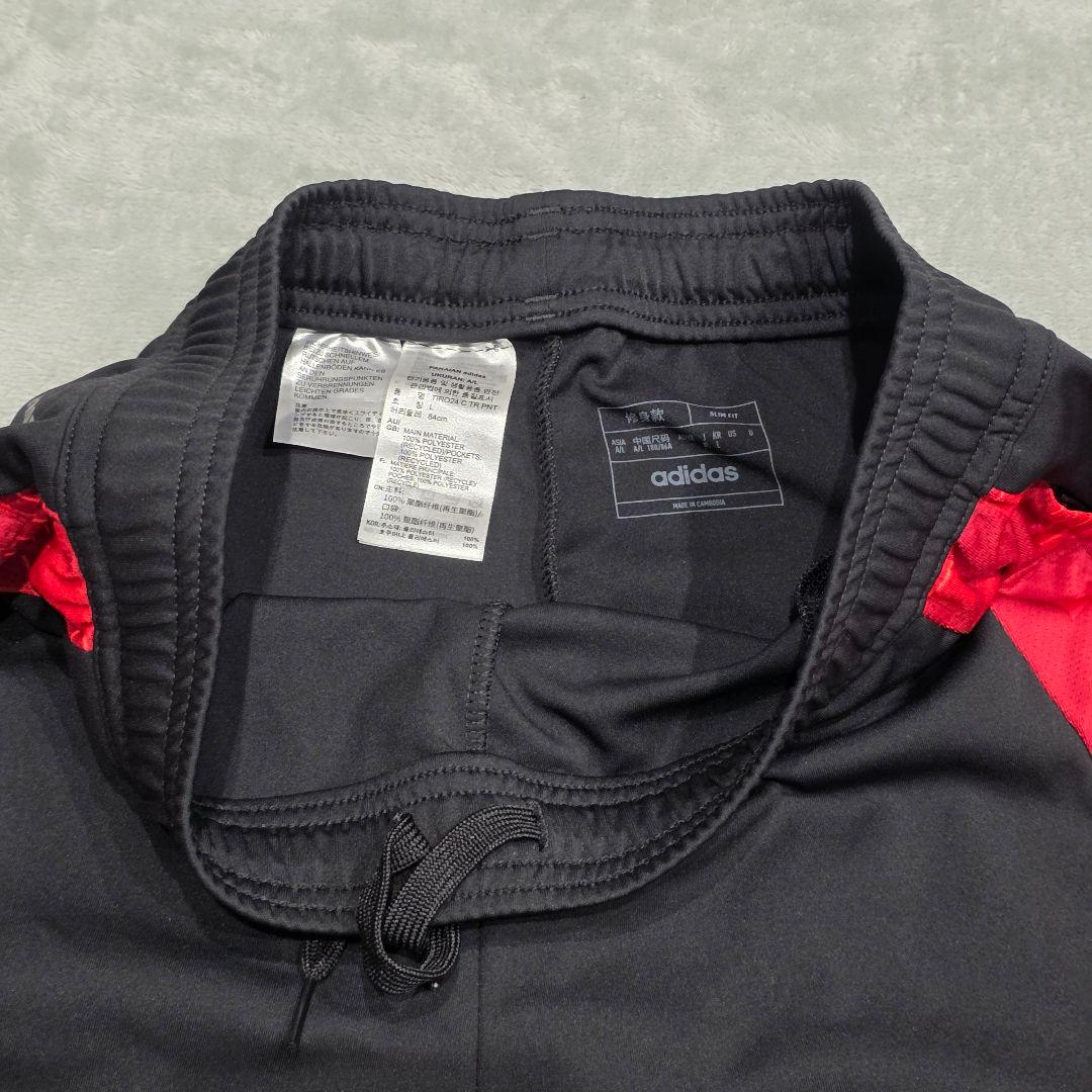 adidas　アディダス　ジャージ上下　L　XL　レッド　ハーフジップ　長袖