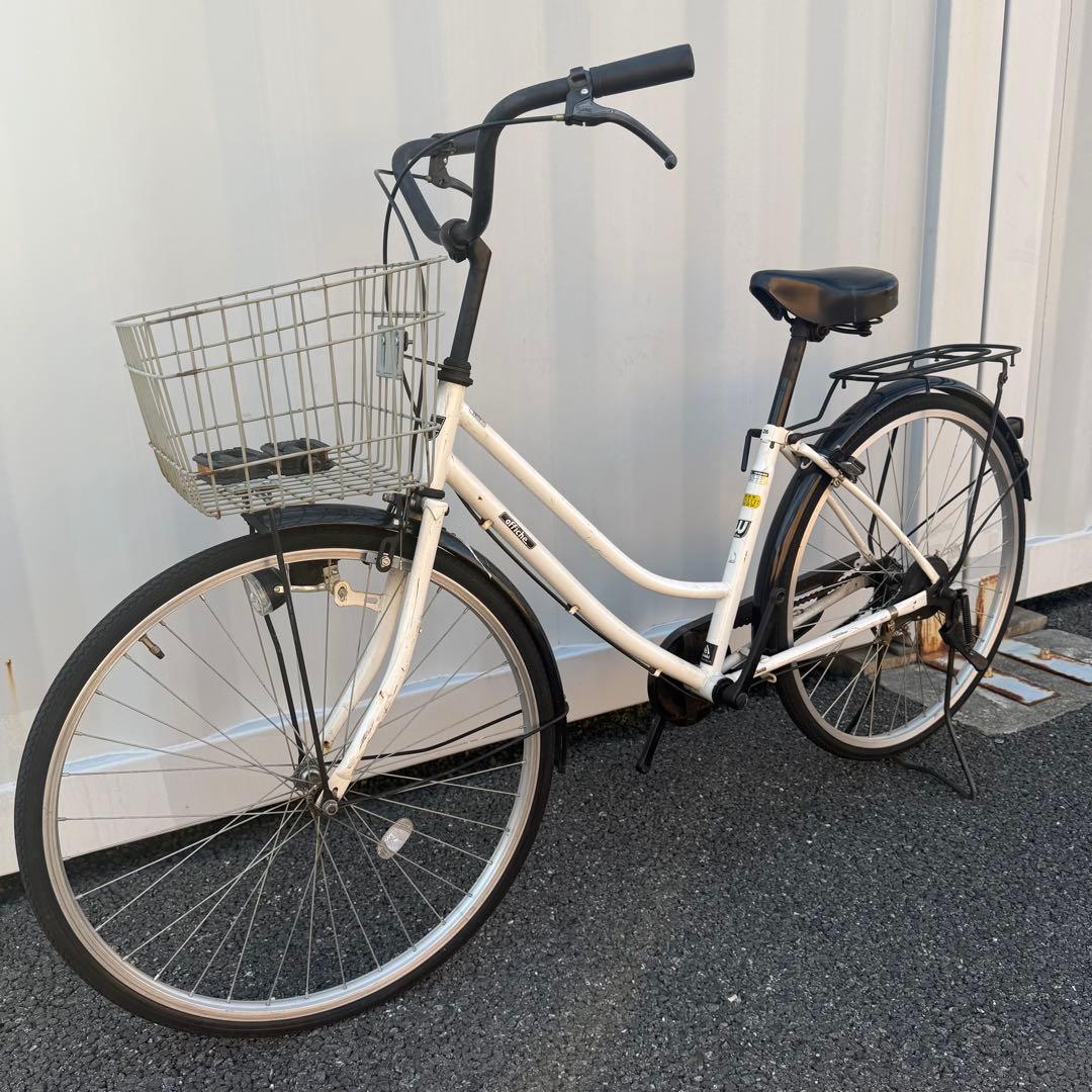 【都内/千葉市引取】ママチャリ 26インチ自転車 鍵/カゴ/ライト付