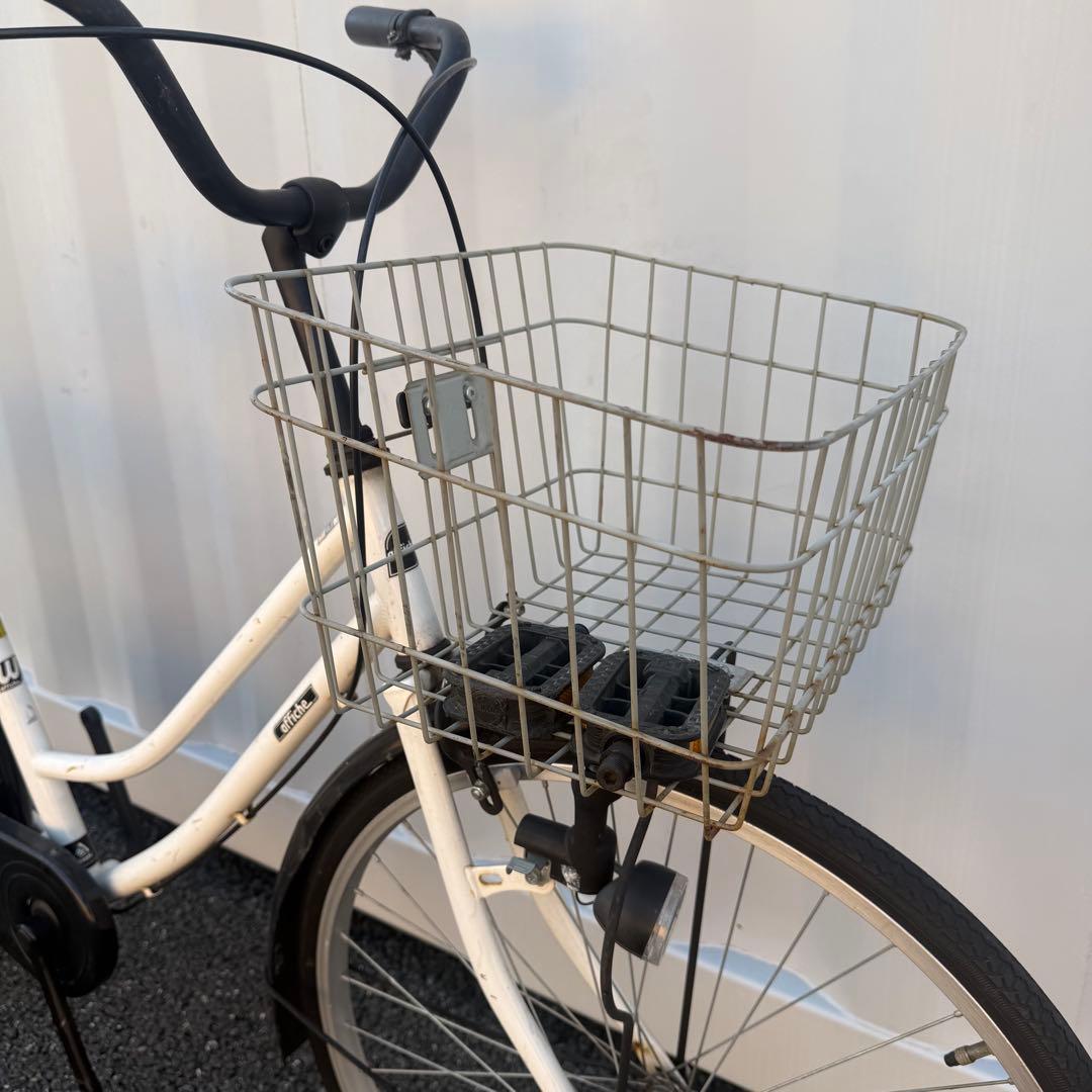 【都内/千葉市引取】ママチャリ 26インチ自転車 鍵/カゴ/ライト付